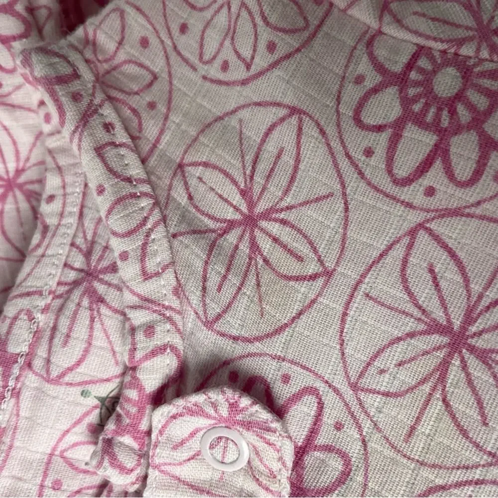 Aden + Anais Pink Floral One Piece Sleeper 3 to 6 Months